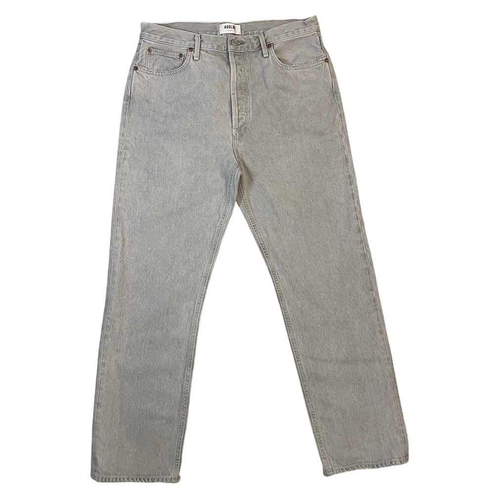 AGOLDE 90s Pinch Waist Jeans Women's 31 Gray High Rise Button Fly Straight